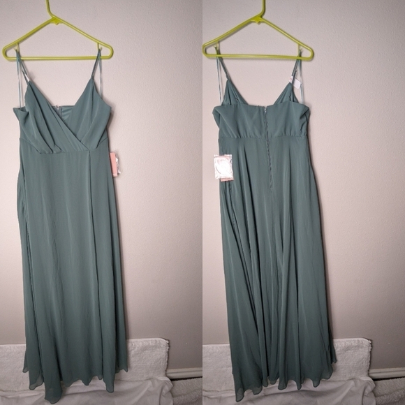 Birdy Grey Kaia Dress Women's XL Sea Glass Maxi Dress Gown - Picture 2 of 16
